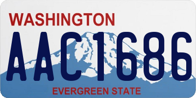 WA license plate AAC1686