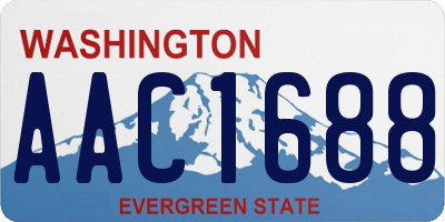 WA license plate AAC1688