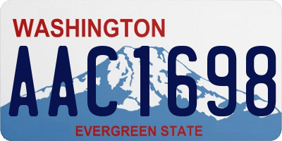 WA license plate AAC1698