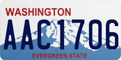 WA license plate AAC1706