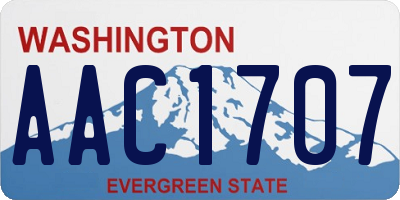 WA license plate AAC1707