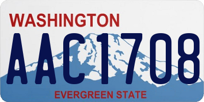 WA license plate AAC1708