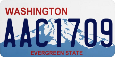 WA license plate AAC1709