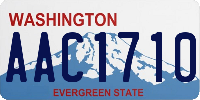 WA license plate AAC1710