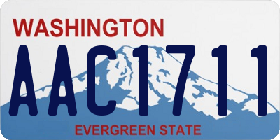 WA license plate AAC1711