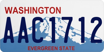 WA license plate AAC1712