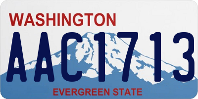 WA license plate AAC1713