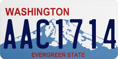 WA license plate AAC1714