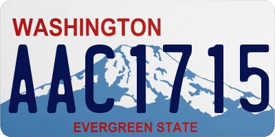WA license plate AAC1715