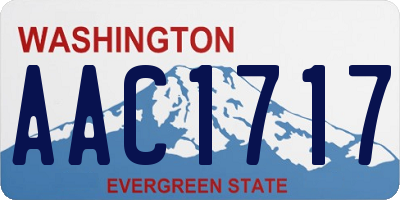 WA license plate AAC1717