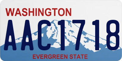 WA license plate AAC1718