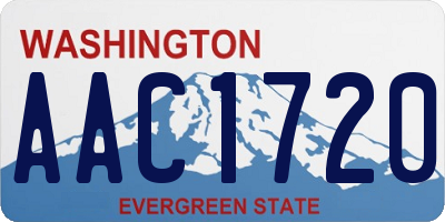 WA license plate AAC1720