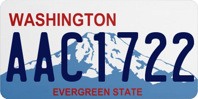 WA license plate AAC1722