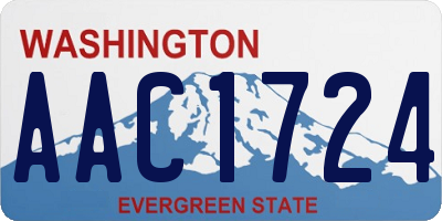 WA license plate AAC1724
