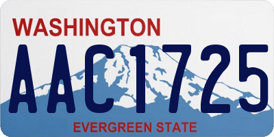 WA license plate AAC1725