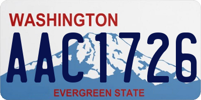 WA license plate AAC1726