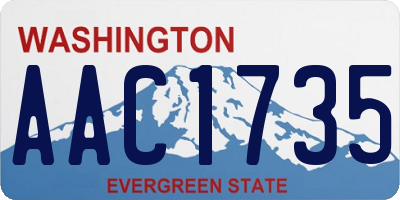 WA license plate AAC1735