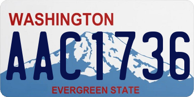WA license plate AAC1736