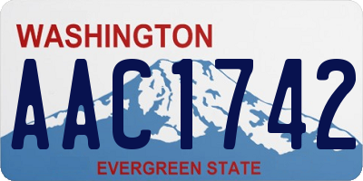 WA license plate AAC1742