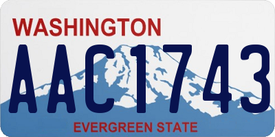 WA license plate AAC1743