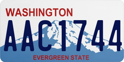 WA license plate AAC1744