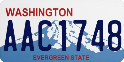 WA license plate AAC1748