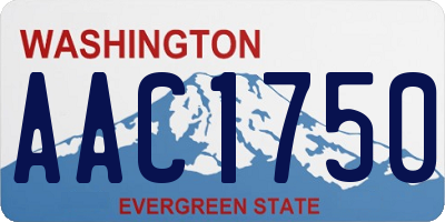 WA license plate AAC1750