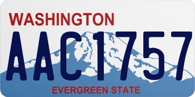 WA license plate AAC1757