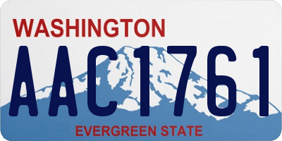 WA license plate AAC1761