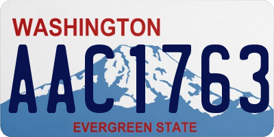 WA license plate AAC1763