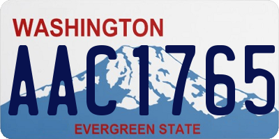 WA license plate AAC1765