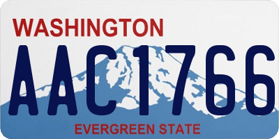WA license plate AAC1766