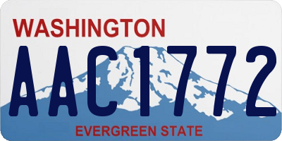 WA license plate AAC1772