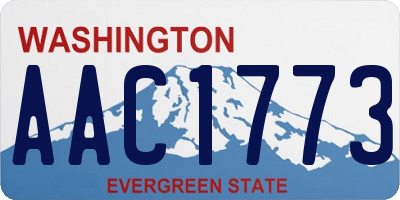 WA license plate AAC1773