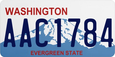 WA license plate AAC1784