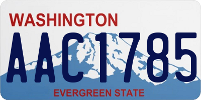 WA license plate AAC1785