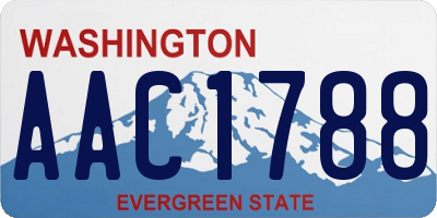 WA license plate AAC1788