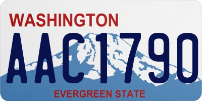 WA license plate AAC1790