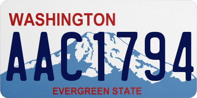 WA license plate AAC1794