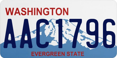 WA license plate AAC1796