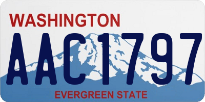 WA license plate AAC1797