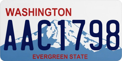 WA license plate AAC1798