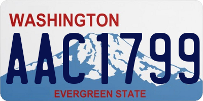 WA license plate AAC1799