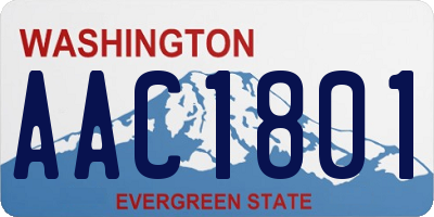 WA license plate AAC1801