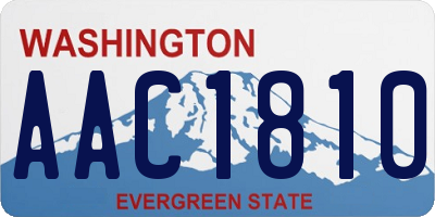WA license plate AAC1810