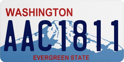 WA license plate AAC1811