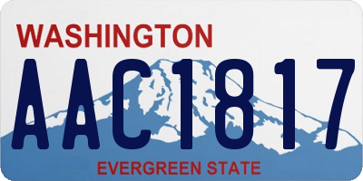WA license plate AAC1817