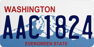 WA license plate AAC1824
