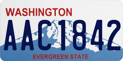 WA license plate AAC1842