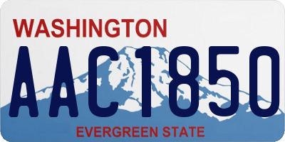 WA license plate AAC1850